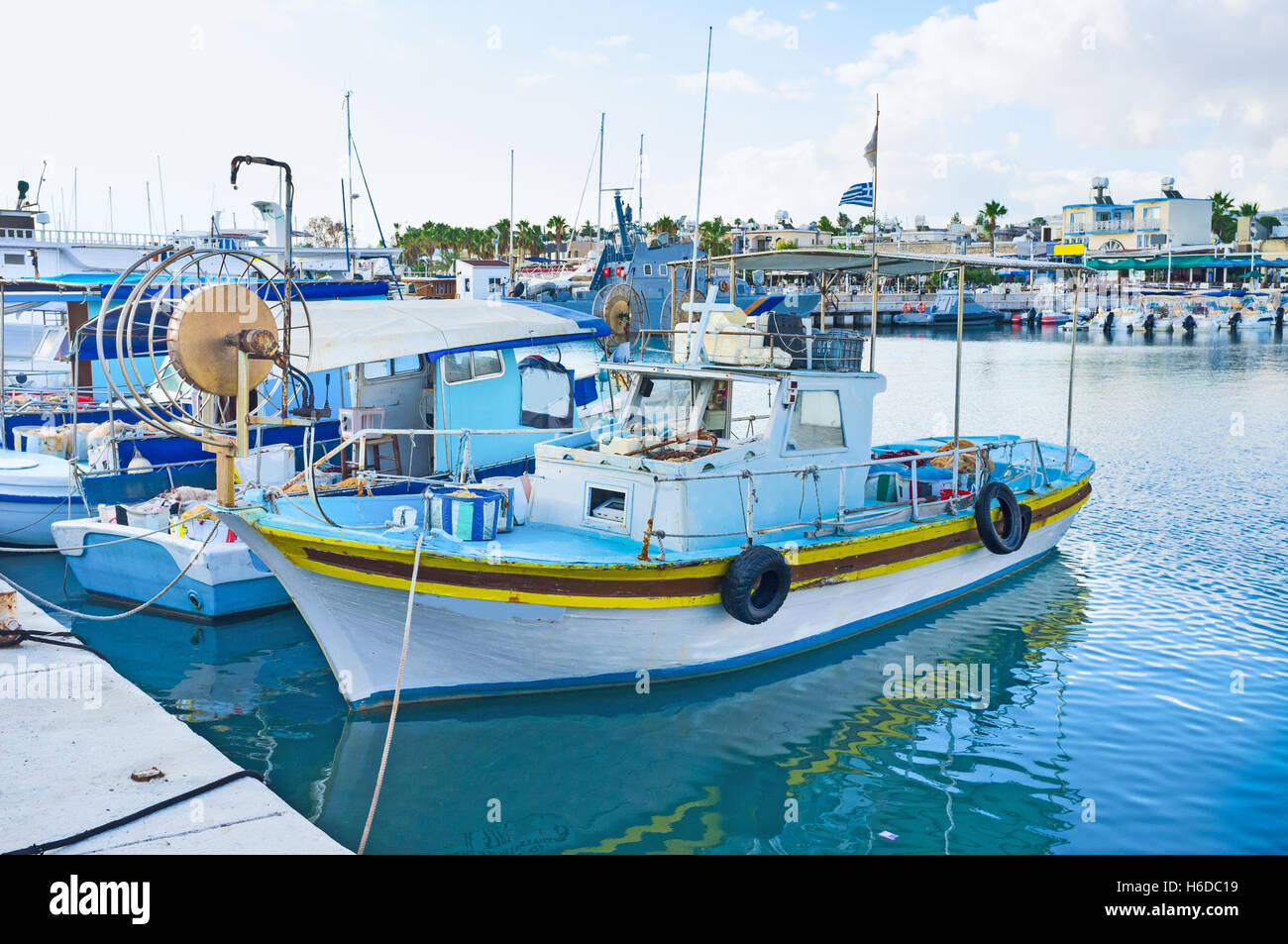 Die Fischerei Dorf von Latchi ist eine fantastische Möglichkeit, zypriotische Landleben abseits der Massen zu genießen. Stockfoto