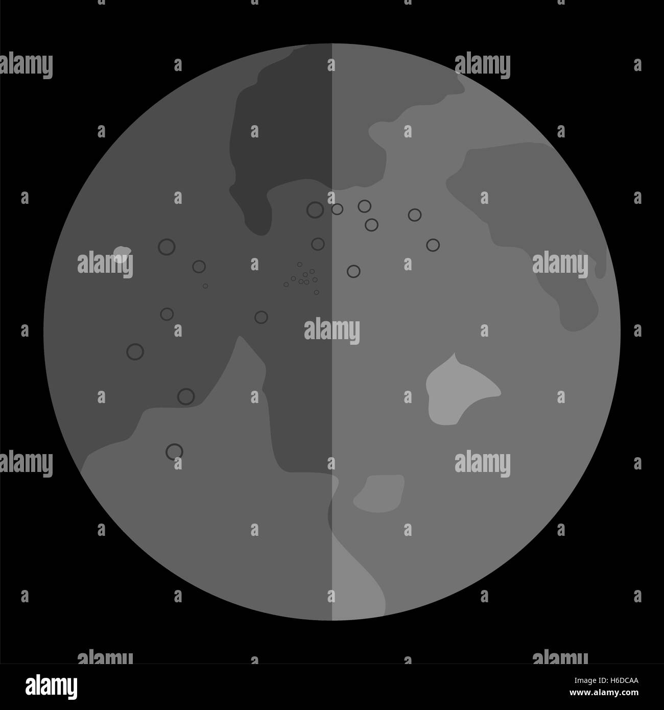 Vektor Sonnensystem Planeten Merkur Stock Vektor