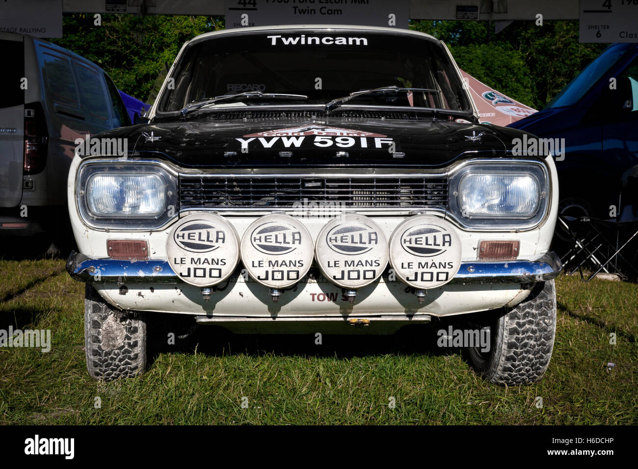 1968 Ford Escort MkI Twin-Cam von David Watkins im Fahrerlager auf dem 2016 Goodwood Festival of Speed, Sussex, UK Stockfoto