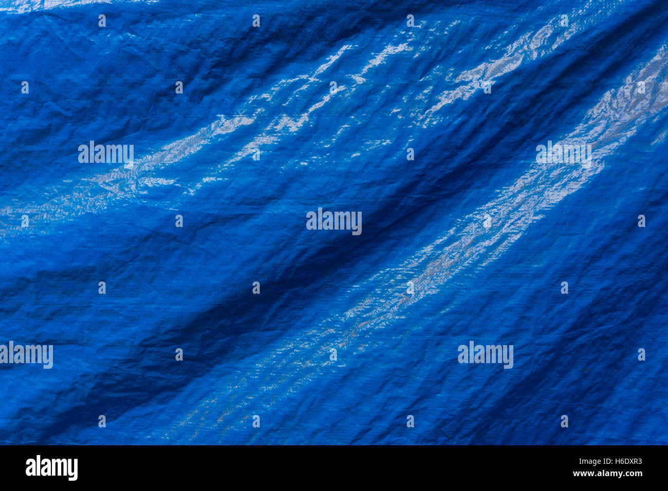 Blaue Muster Plastiktuch Textur Hintergrund Stockfoto