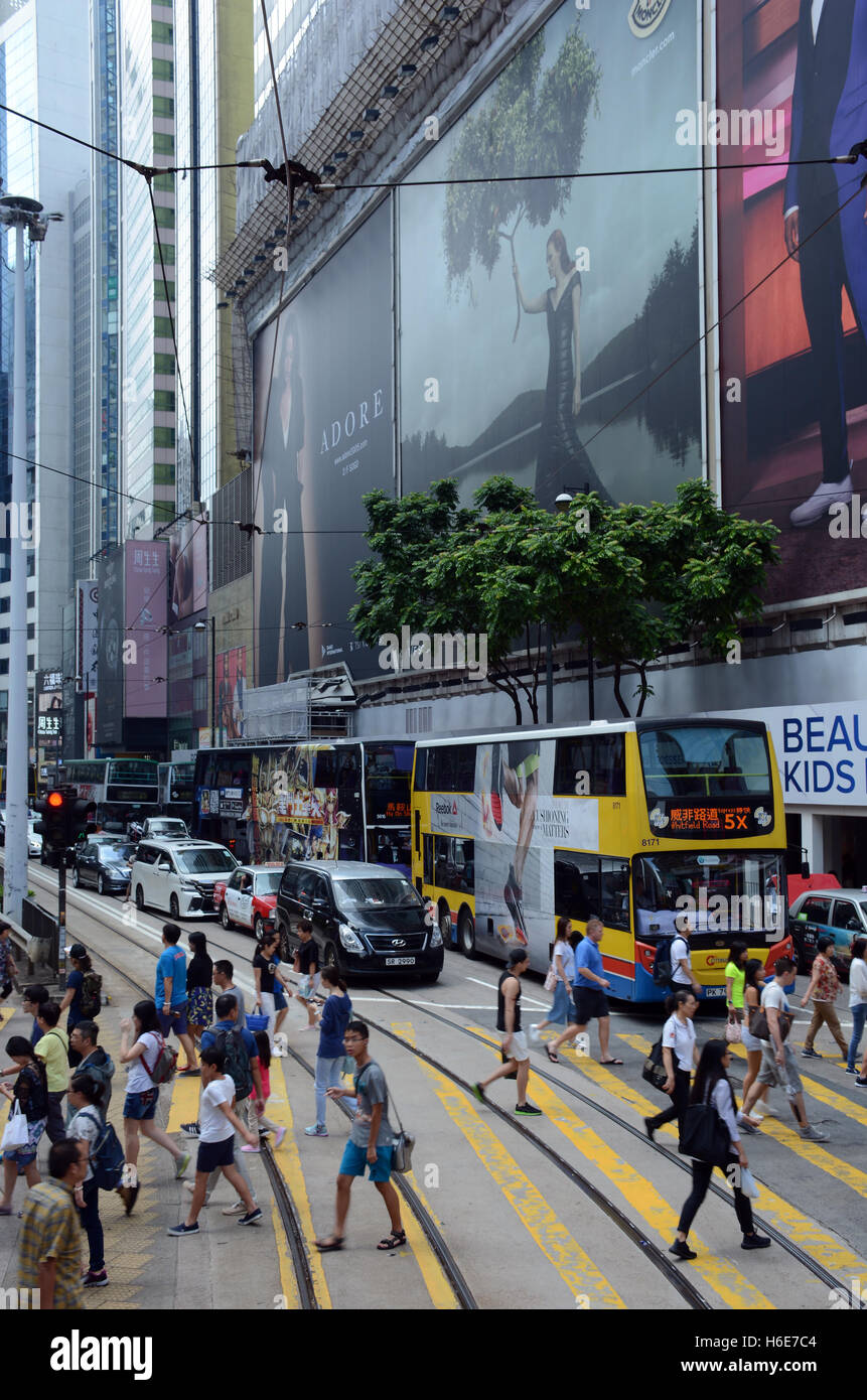 Straßenszene Hong Kong Insel China Stockfoto