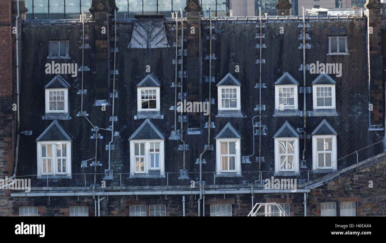 Glasgow Dächer komponierte grafisch windows Stockfoto