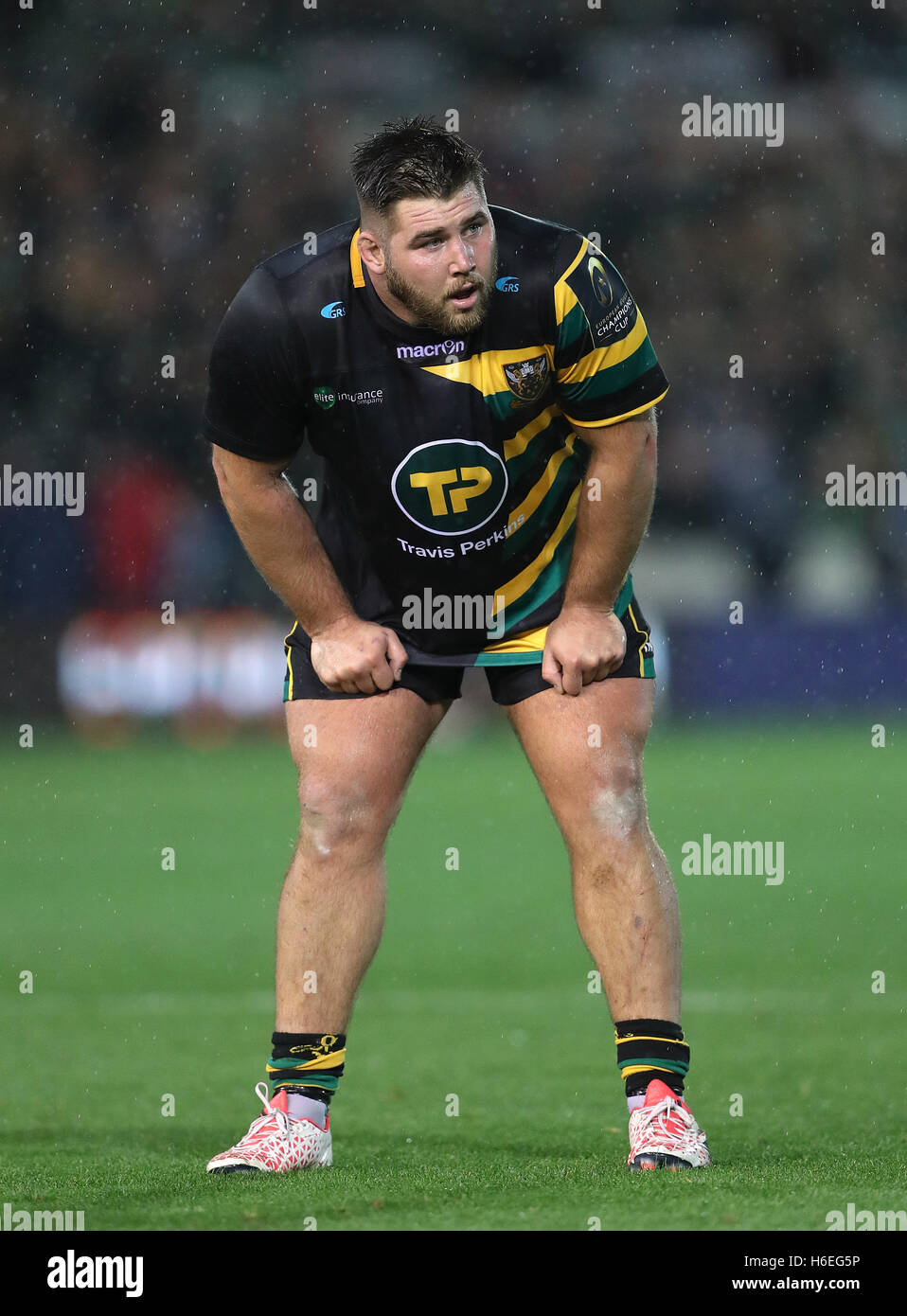 Northampton Saints Kieran Brookes während der European Champions Cup, Pool 4 match bei Franklins Gärten, Northampton. Stockfoto