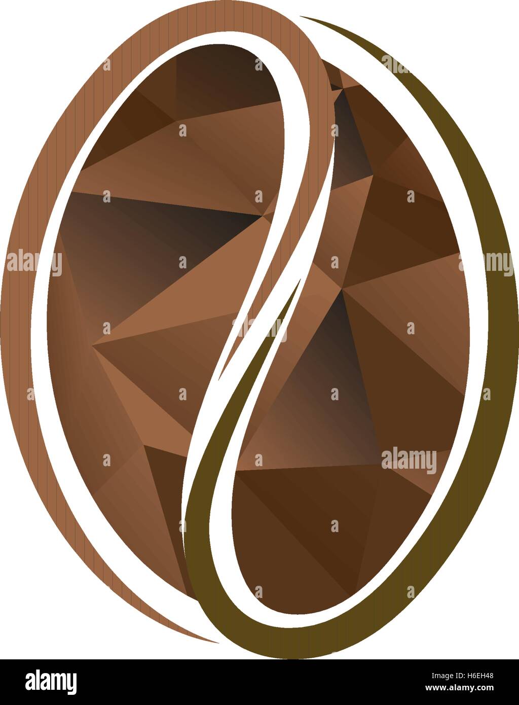 Isolierte Abstrakte Braune Farbe Kaffeebohne Logo Energetische Getranke Logo Naturliches Saatgut Symbol Vektor Kakao Illustration Stock Vektorgrafik Alamy