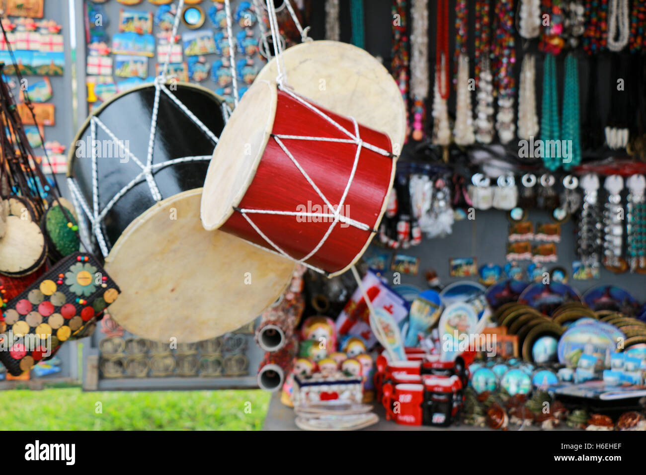 Georgische traditionelle Trommel in einem Markt Stockfoto