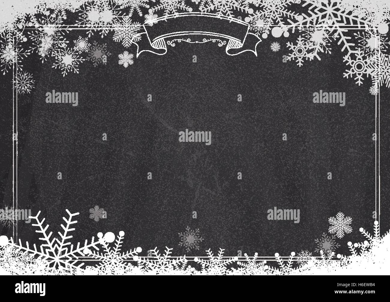 Elegante Tafel Hintergrund mit Schneeflocke Stock Vektor