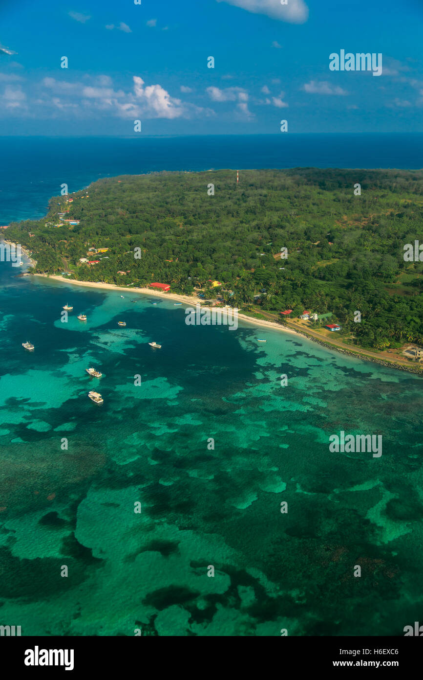 Luftaufnahme des Corn Island Nicaragua Karibik Stockfoto
