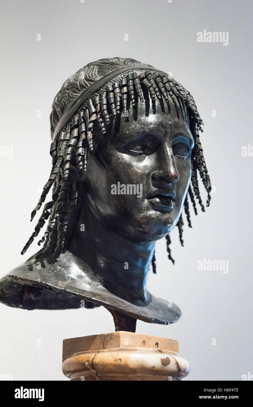 Neapel. Italien. Büste Portrait von Ptolemaios Apion, Museo Archeologico Nazionale di Napoli. Nationales Archäologisches Museum von Neapel. Stockfoto