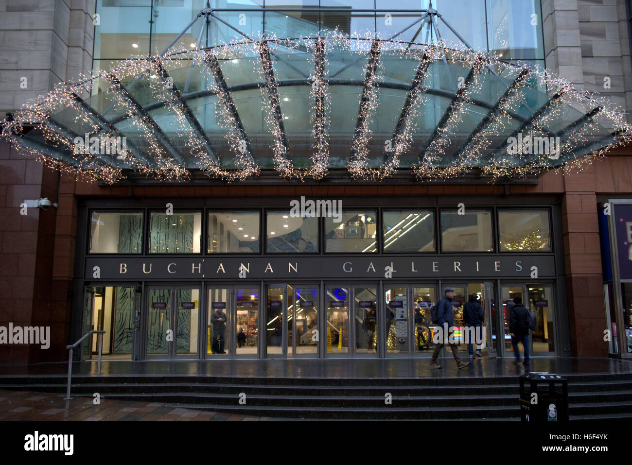Glasgow Buchanan Galeries Weihnachtsfeier Shopping Lichter Party Dekoration Glasgow Weihnachtsmarkt Stockfoto
