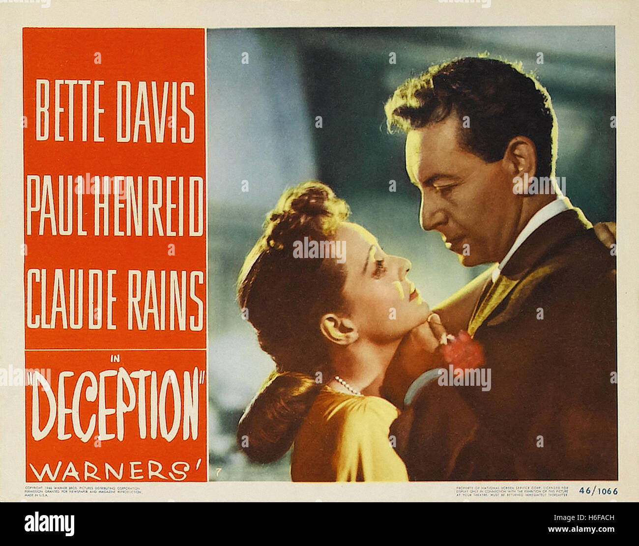 Täuschung (1946) - Film-Poster- Stockfoto
