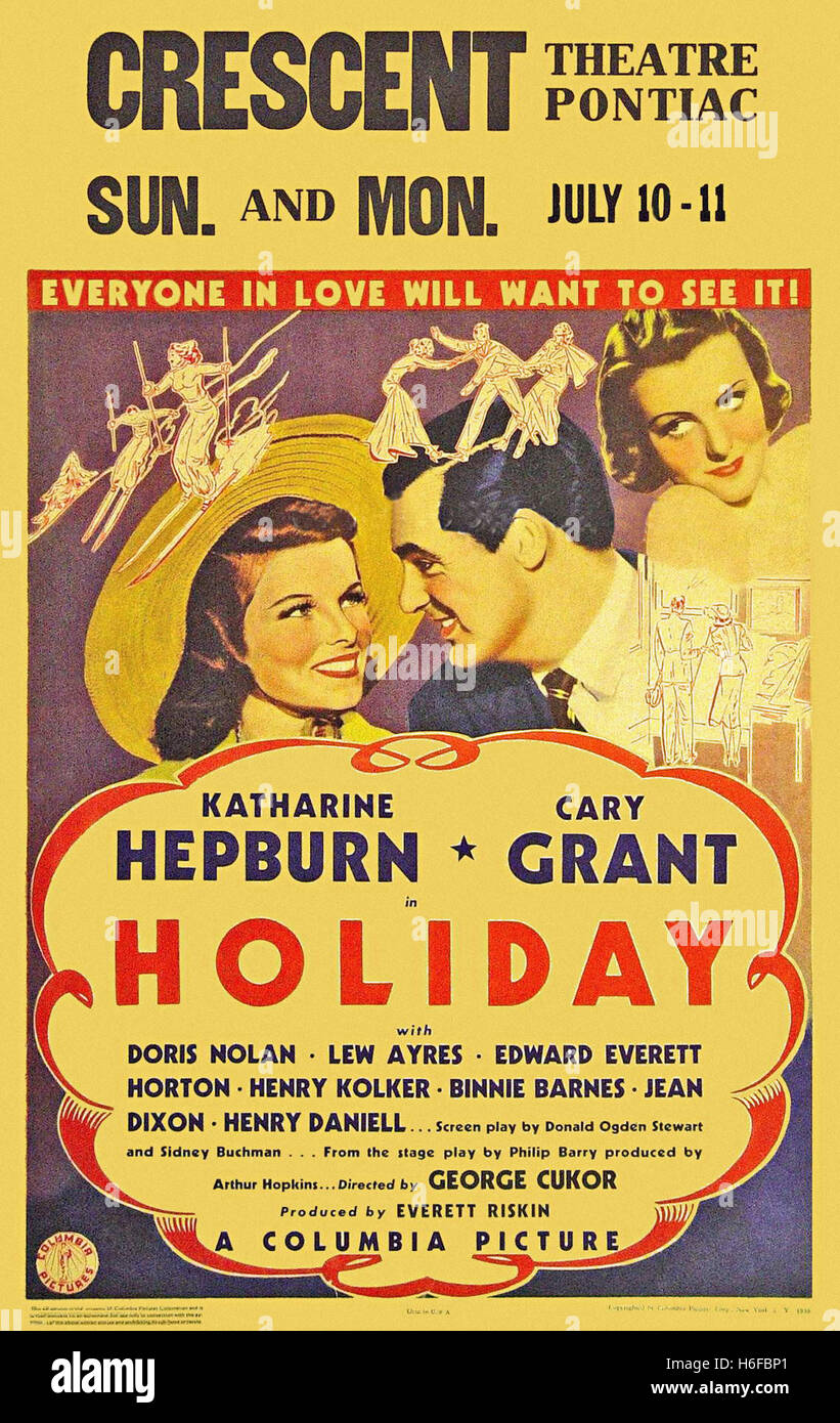 Urlaub (1938) - Film-Poster- Stockfoto