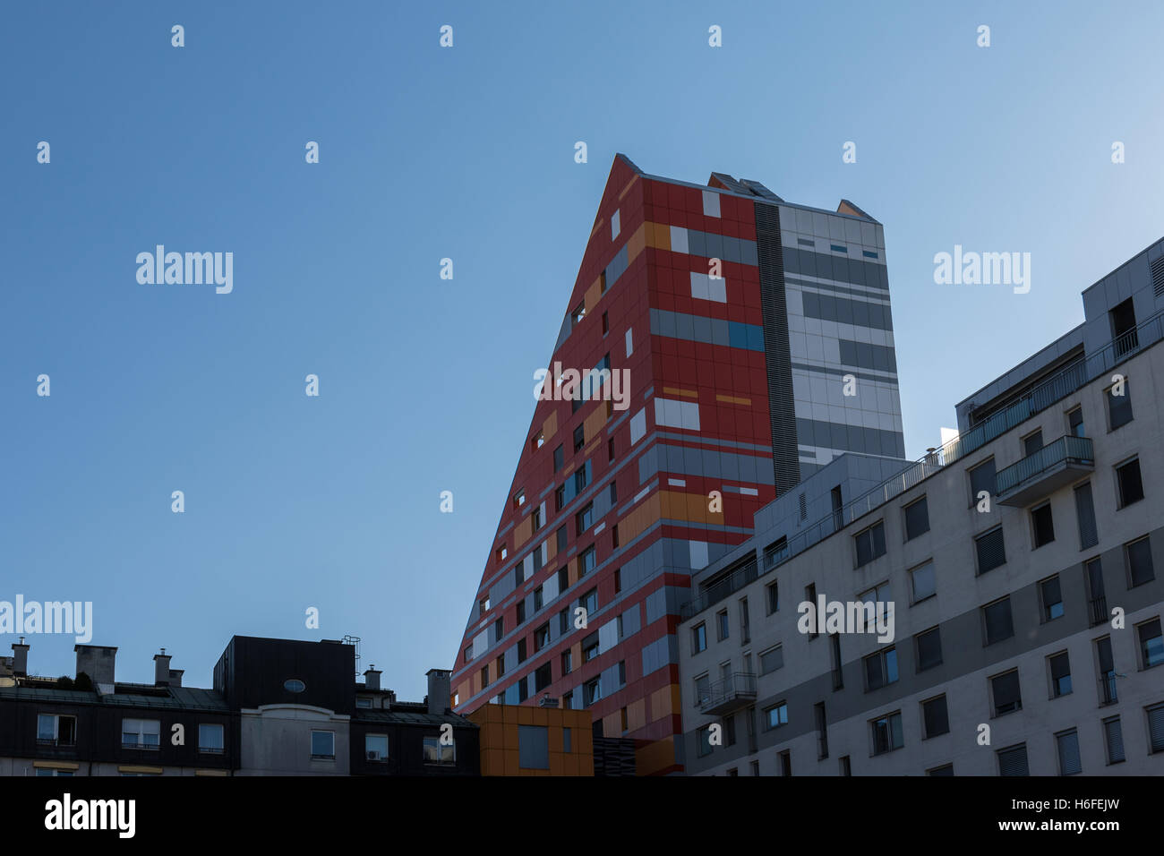 Moderne Architektur - R5 Wohnhaus in Ljubljana, Slowenien Stockfoto