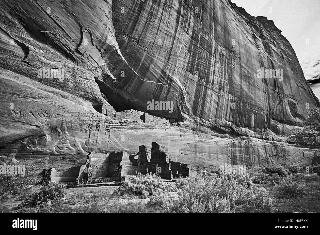 Weißes Haus in Canyon de Chelly Stockfoto