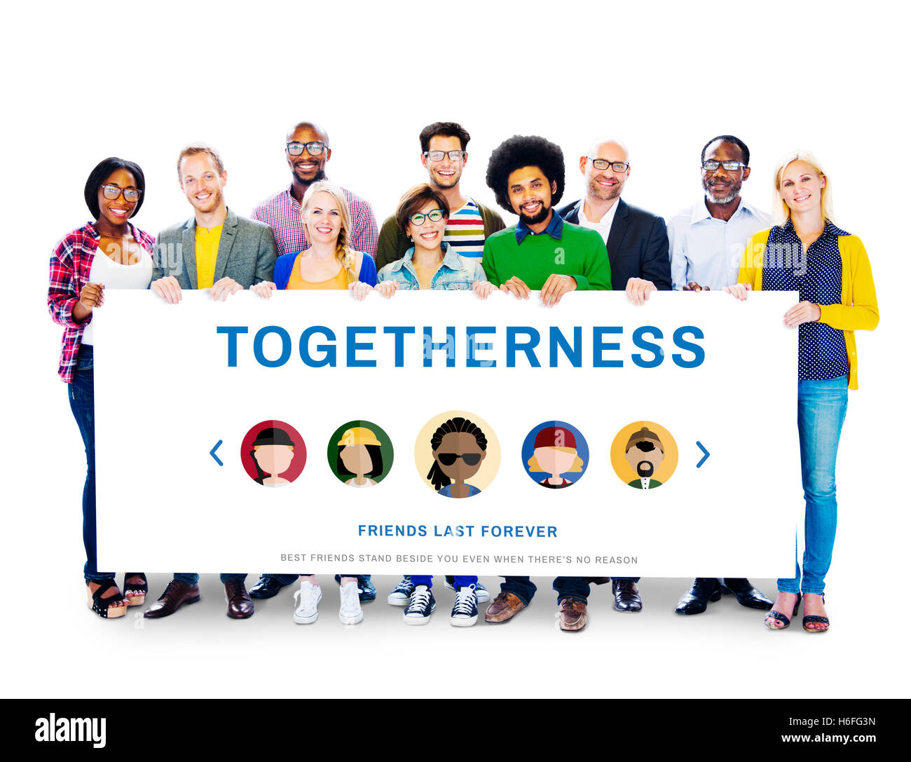 Freundschaft miteinander Beziehung Diversity-Menschen-Konzept Stockfoto