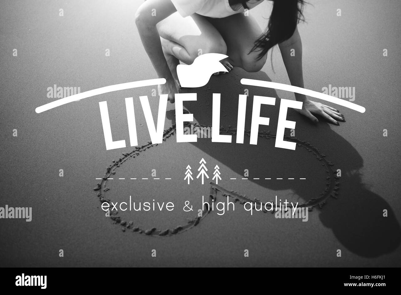 Sommer-Entspannungs-Reise-Freizeit-Konzept Stockfoto