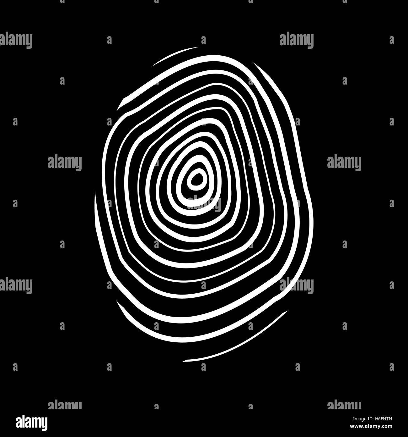 Das FingerabdruckSymbol. FingerabdruckSymbol. Flache Vektor