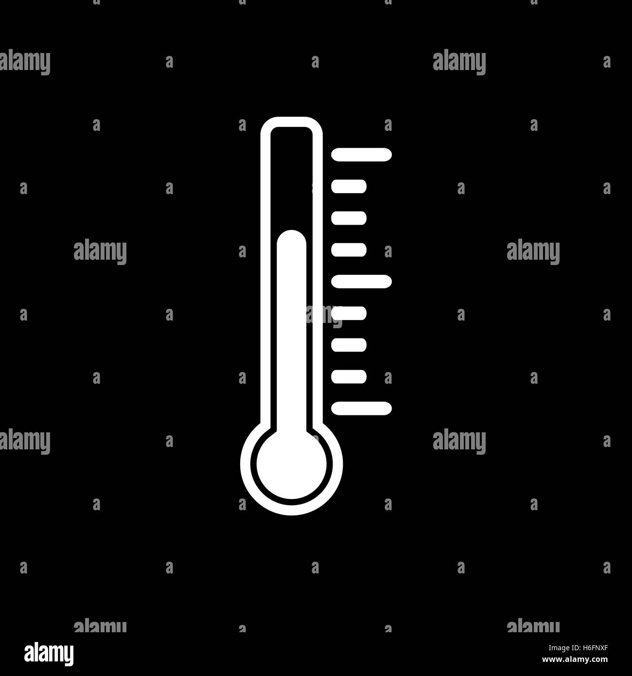 Das ThermometerSymbol. ThermometerSymbol. Flache Vektorillustration