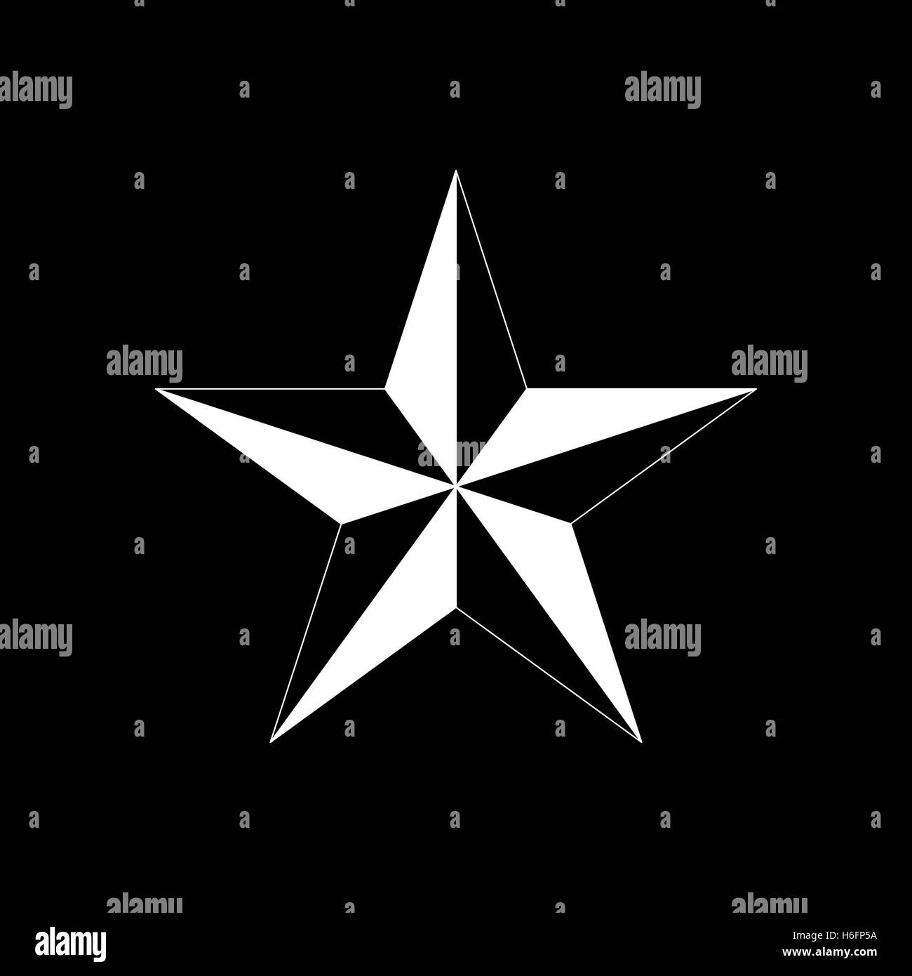 Das Stern-Symbol. Stern-Symbol. Flache Vektor-illustration Stock