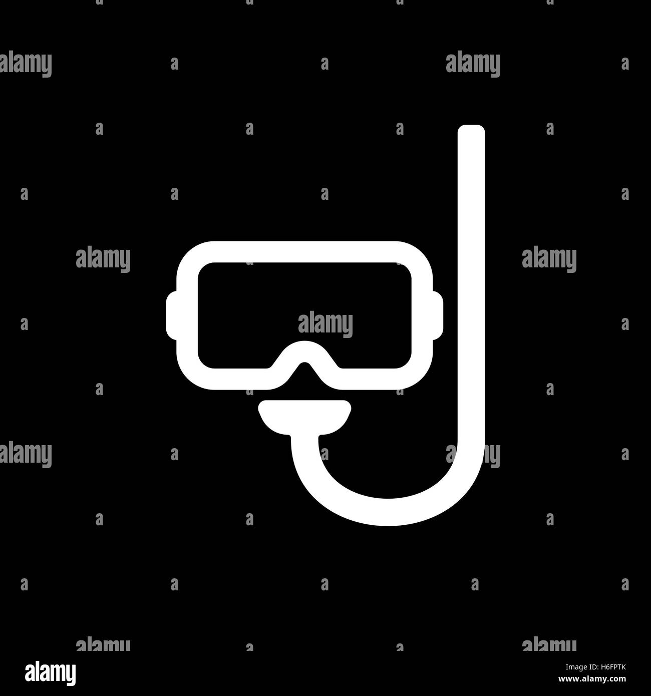 Das Scuba Maskensymbol. Tauchen-Symbol. Flache Vektor-illustration Stock Vektor