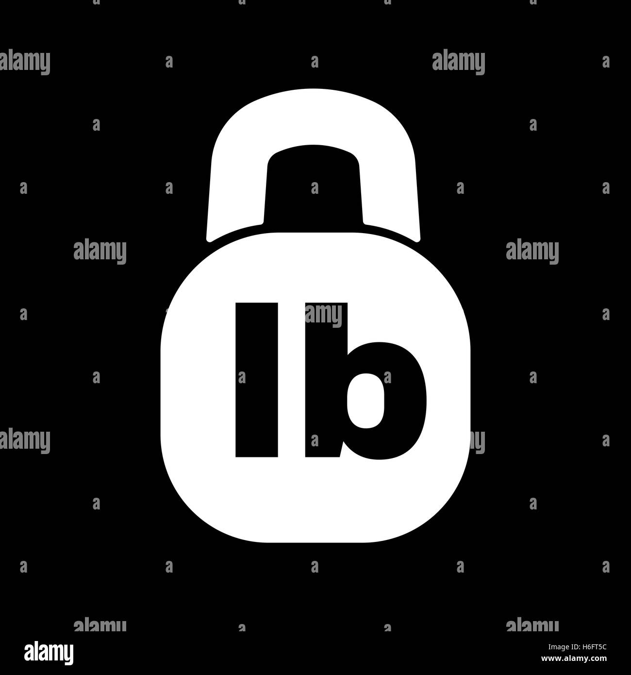 Das PfundSymbol. LB und Gewicht Symbol. Flache Vektorillustration Alamy
