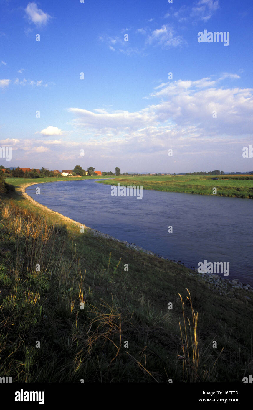 Deutschland, Niedersachsen, der Weser im Kohlenstaedt in der Nähe von Rinteln. Stockfoto