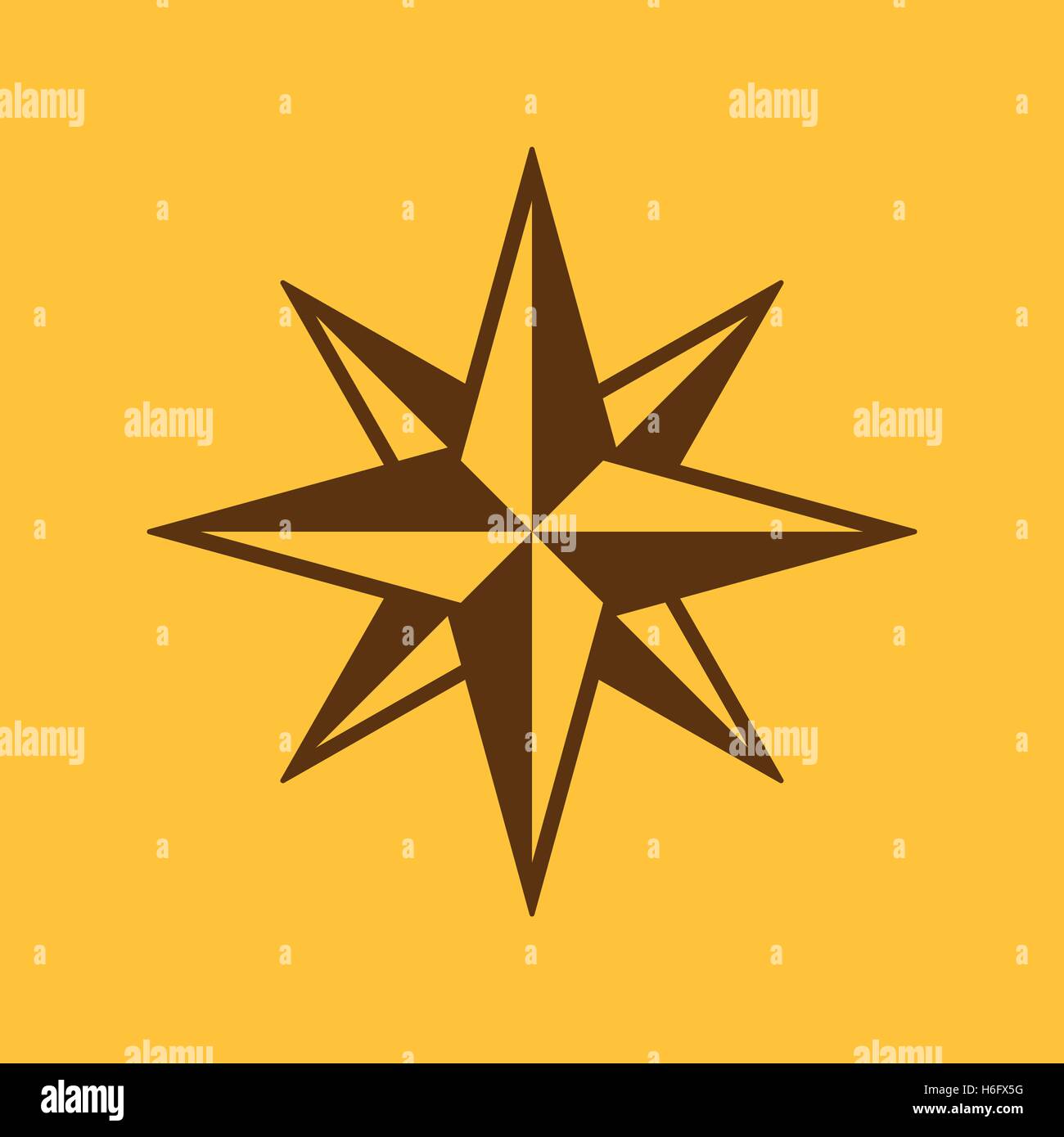 Das Stern-Symbol. Stern-Symbol. Flache Vektor-illustration Stock