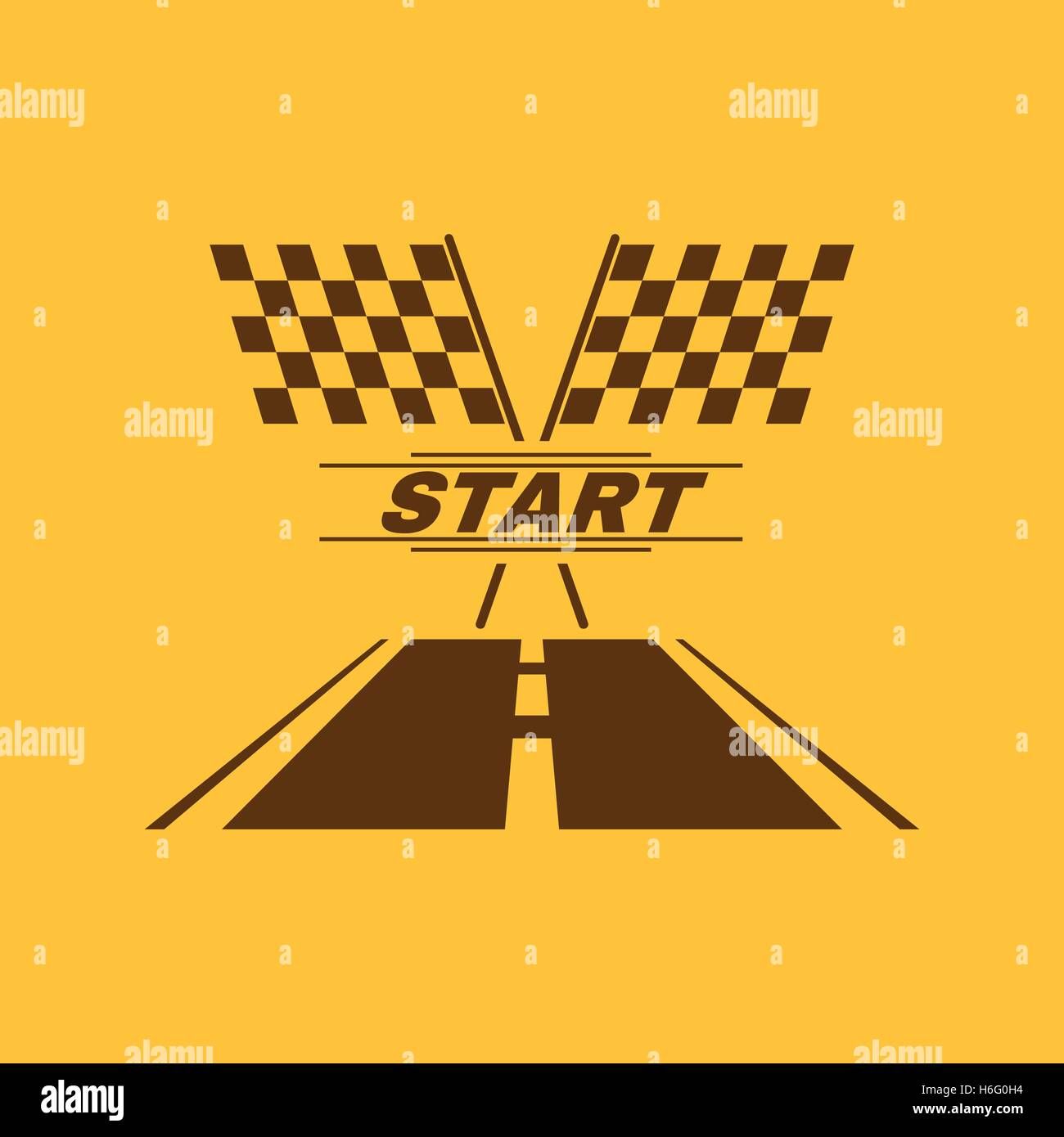 Das StartSymbol. Startsymbol. Flache Vektorillustration Stock