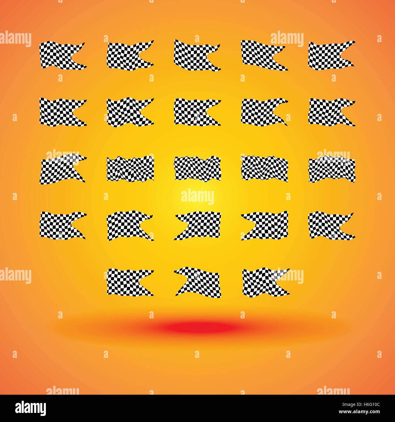 Racing Hintergrund set Sammlung von 23 karierte Flaggen Vektor-illustration Stock Vektor