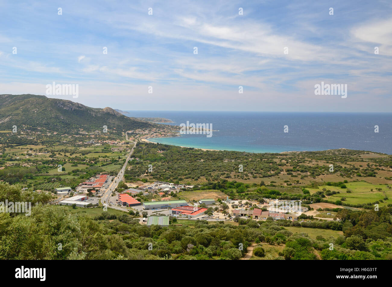 Küste der Balagne auf Korsika Stockfoto