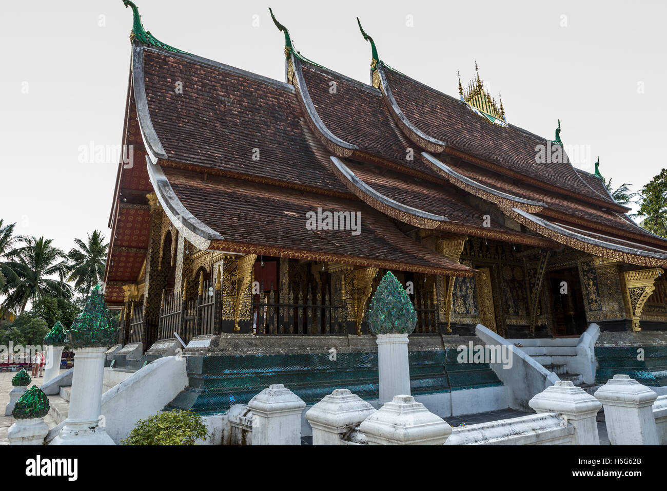 La Chapelle Rouge, die Rote Kapelle, Wat Xieng Thong, Golden City Kloster, Buddhistischer Tempel / Lao Kloster, Luang Prabang, Laos Stockfoto