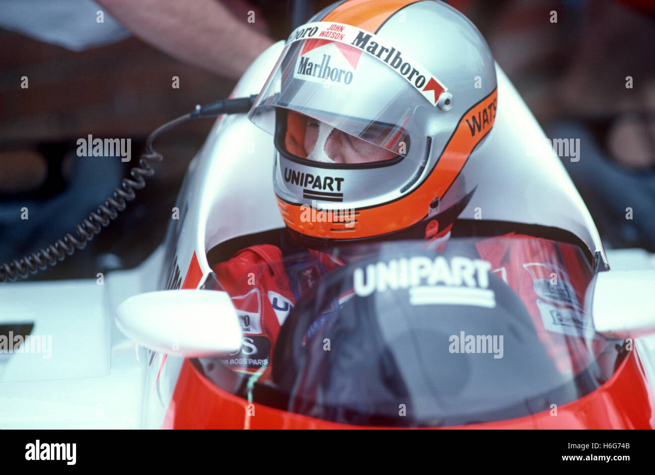 John Watson-Formel 1-McLaren Stockfoto