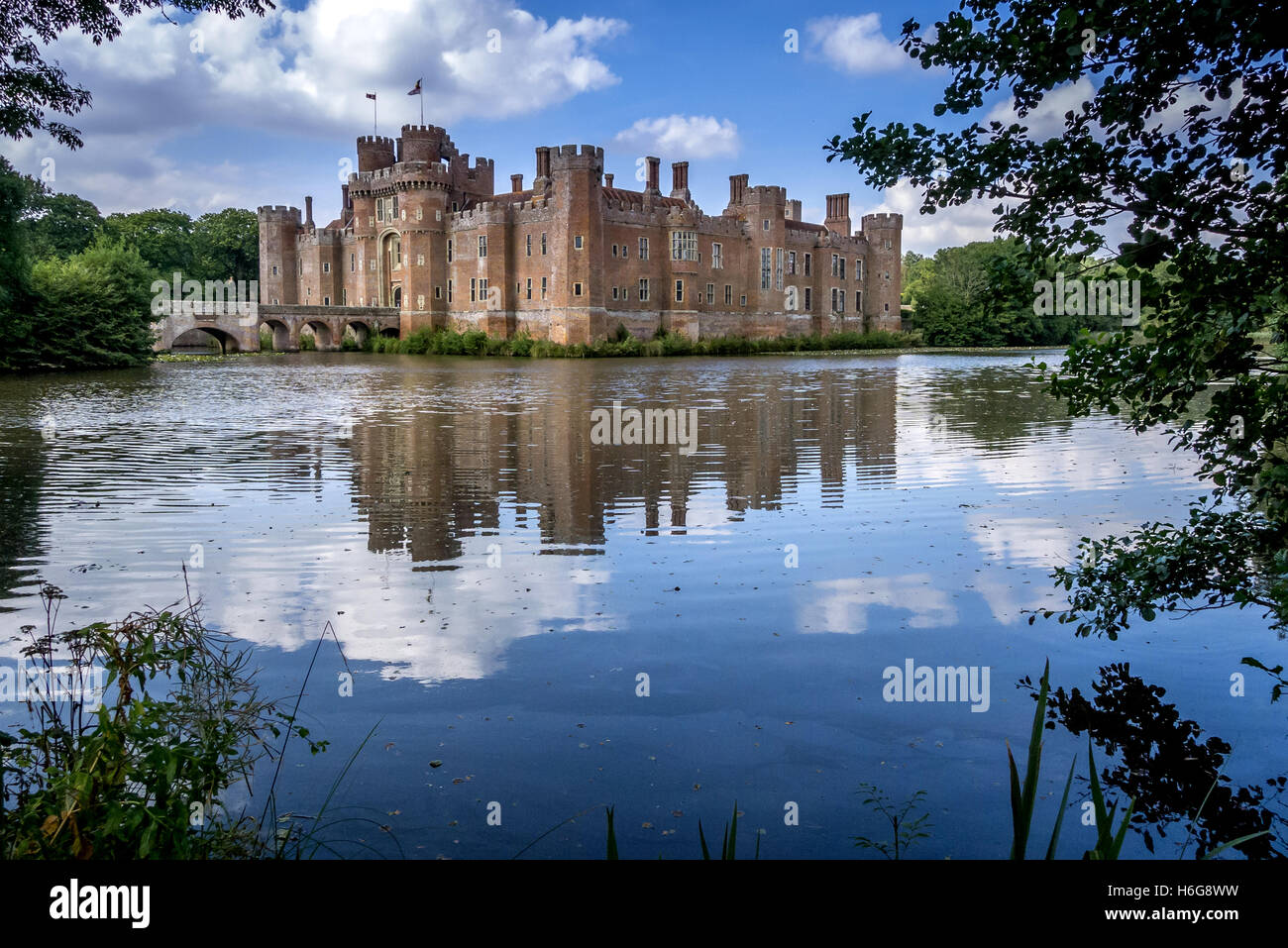Herstmonceux Castle in East Sussex Stockfoto