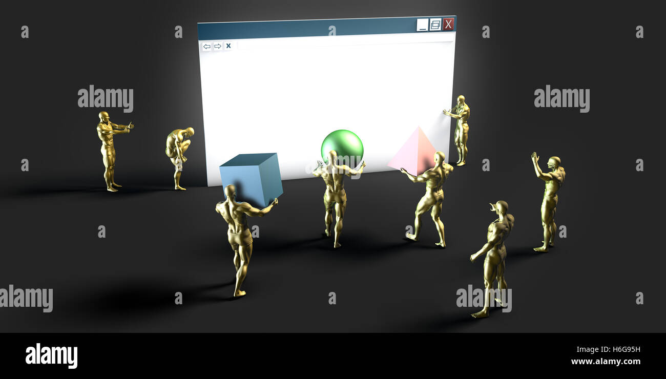 Web-Design-Services und Business-Website-Entwicklung Stockfoto