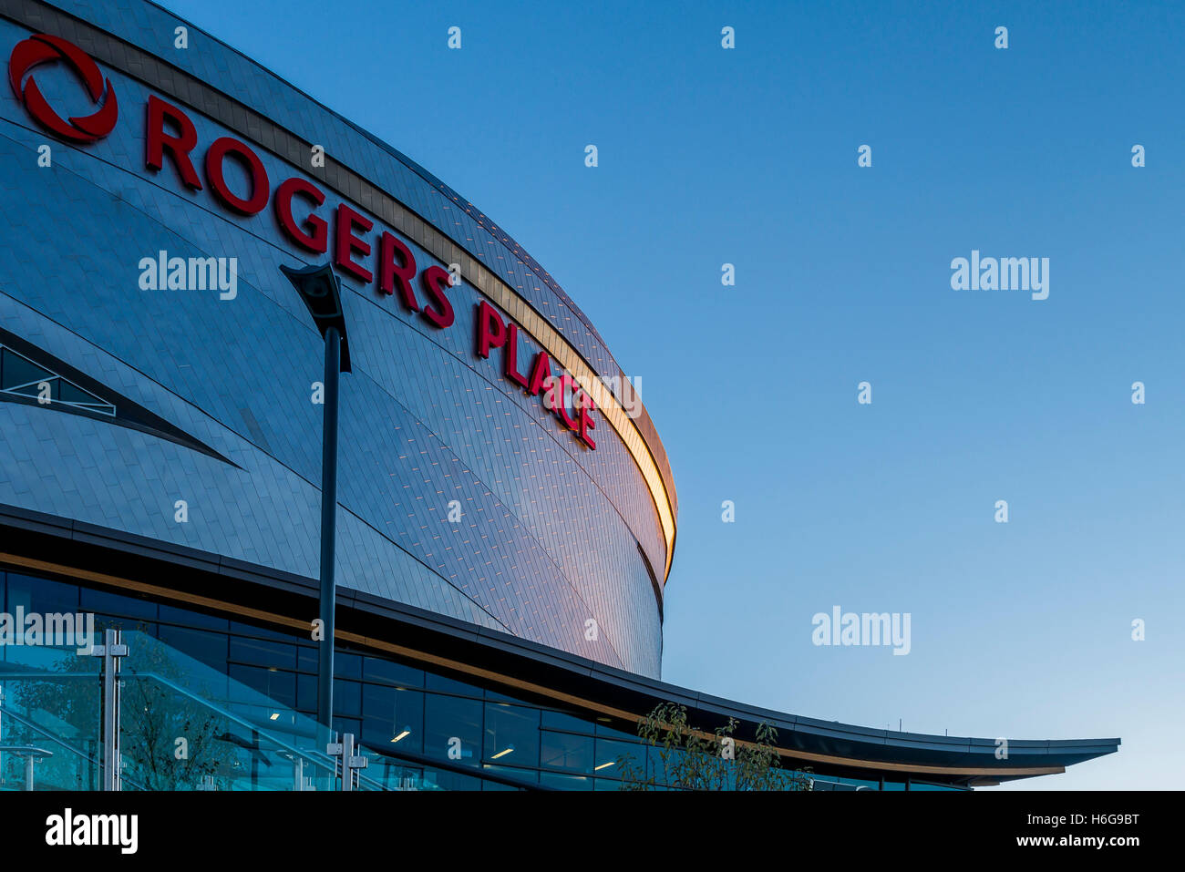 Ort der Rogers Arena, Edmonton, Alberta, Kanada. Stockfoto