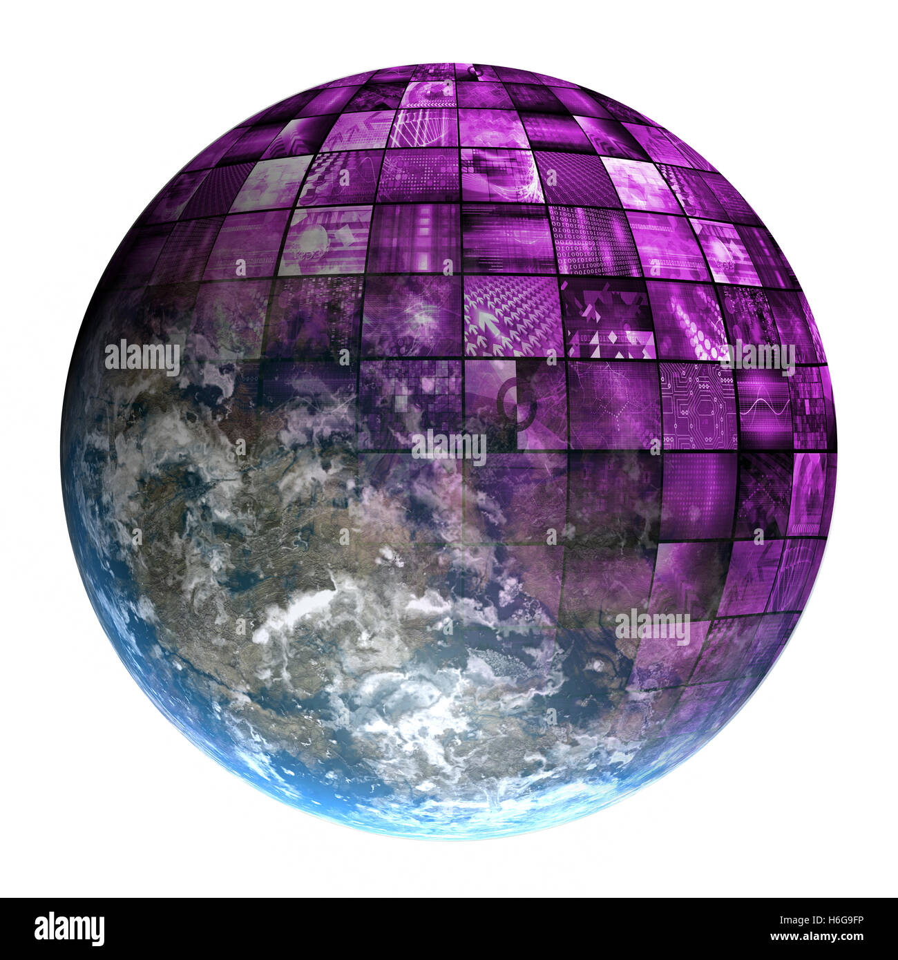 Sicherheitsnetzwerk und Überwachung von Daten im Web Stockfoto