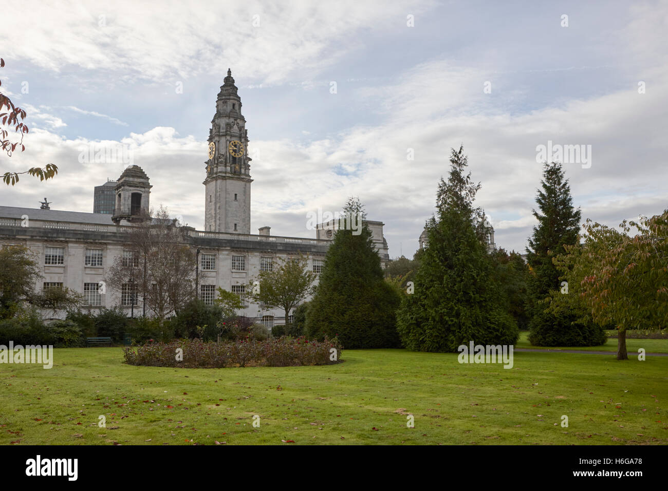 Alexandra Gärten Cathays park Cardiff Wales Großbritannien Stockfoto