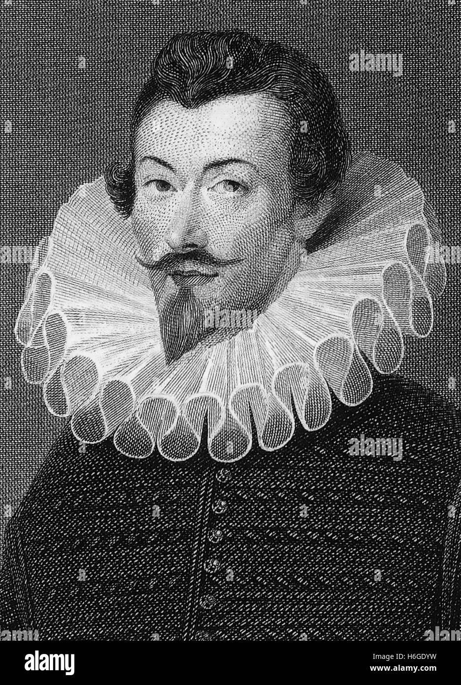 John Harrington (1561-1612) Englischer Höfling, Schriftsteller Und Erfinder  Von Der Toilette. Stich Nach Einem Porträt Etwa 1590 Stockfotografie - Alamy