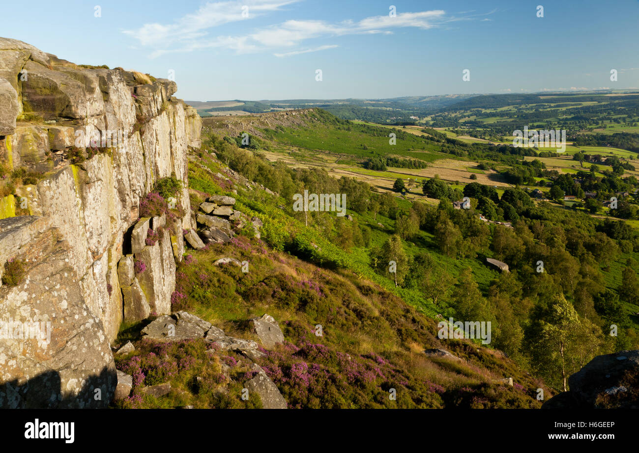 Curbar Kante, Peak District, Derbyshire, England UK Stockfoto