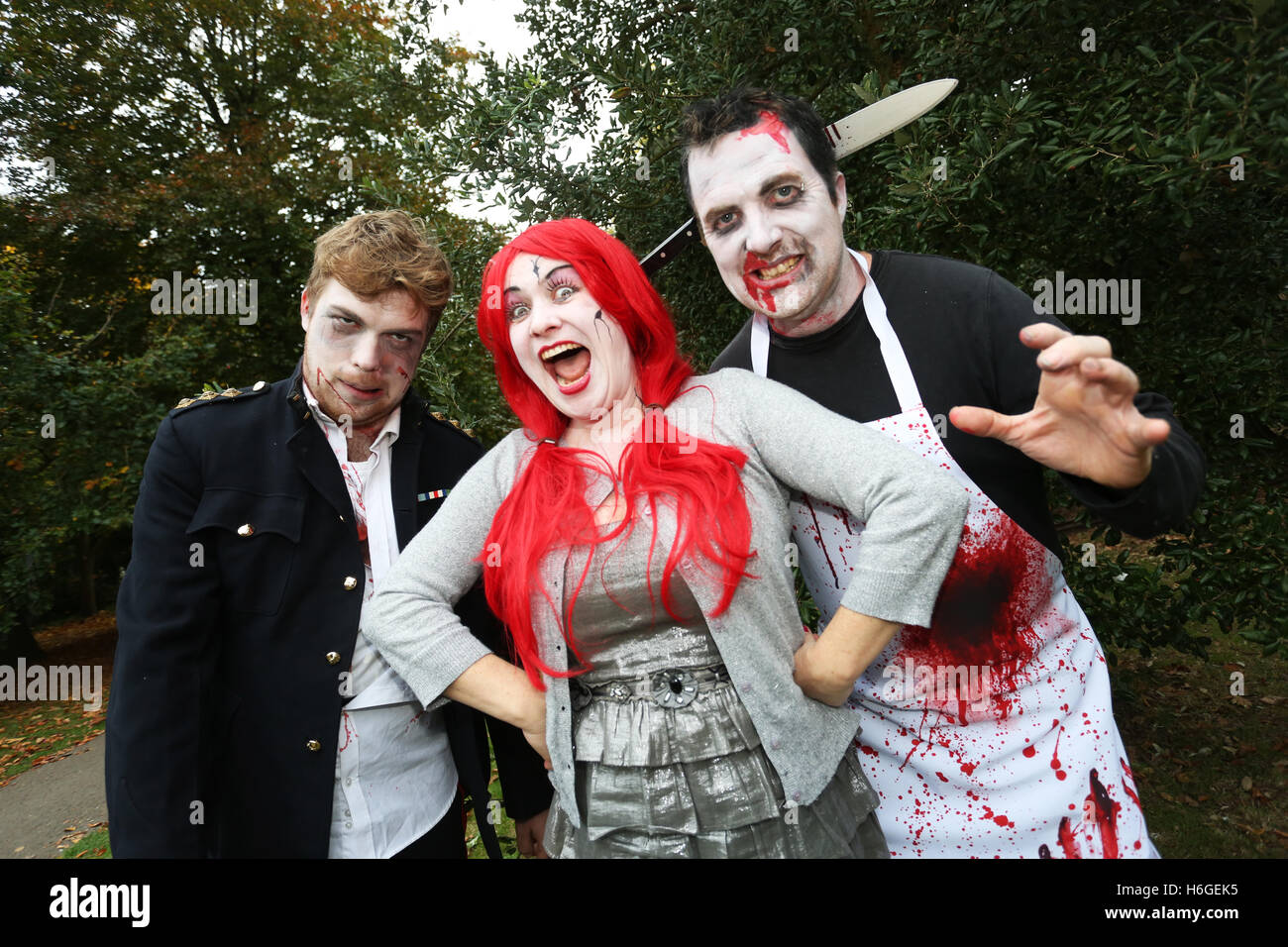 Halloween-Spektakel im Hotham Park, Bognor, PO21 1BG. verschiedene andere gruseligen Aktivitäten. Abgebildet ist der GV.  Samstag 29. Oktober Stockfoto
