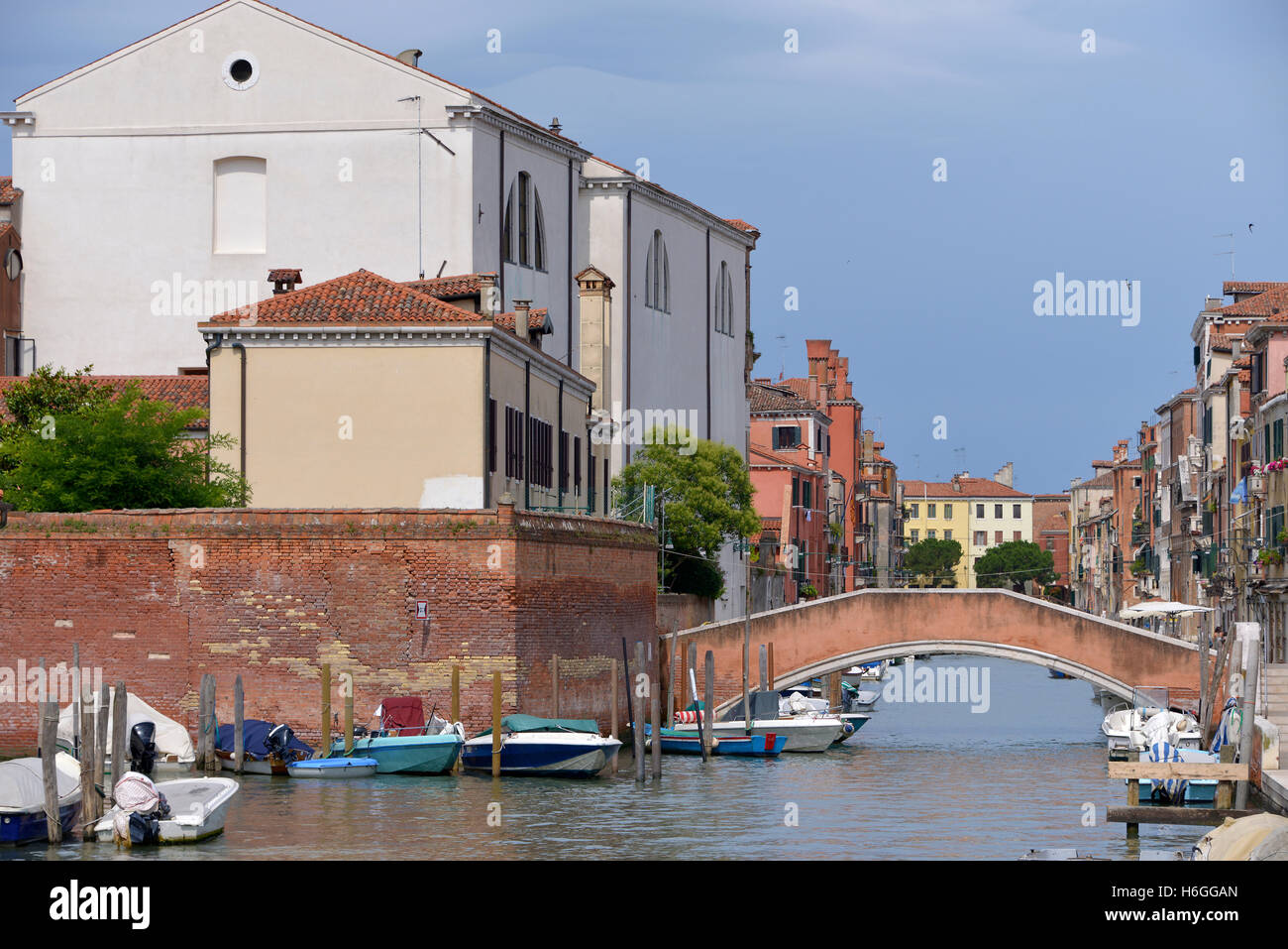 Kanal in Venedig in Italien Stockfoto