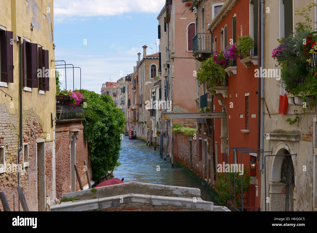 Kanal in Venedig in Italien Stockfoto