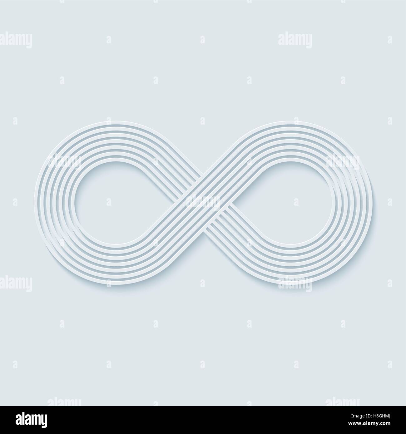 Licht grau Infinity-Symbol. Vektor-EPS10. Stock Vektor