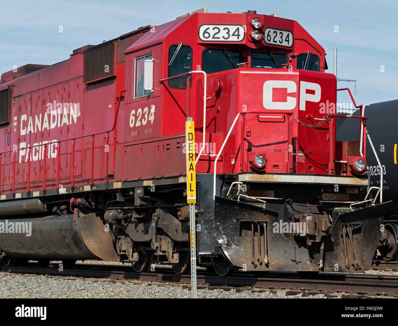 Canadian Pacific Railway Lokomotiven, Medicine Hat, Alberta, Kanada Stockfoto