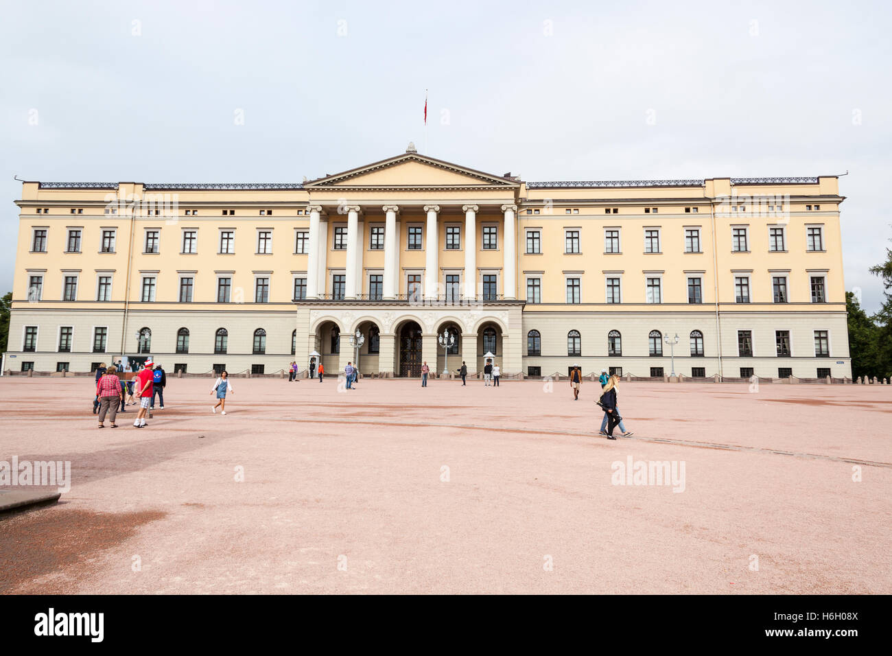 Der königliche Palast, Det königlichen Slott, Oslo, Norwegen Stockfoto