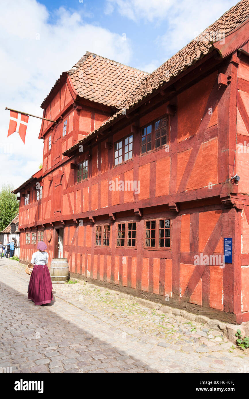 Das Zollhaus, Den Gamle von Aarhus, Dänemark Stockfoto
