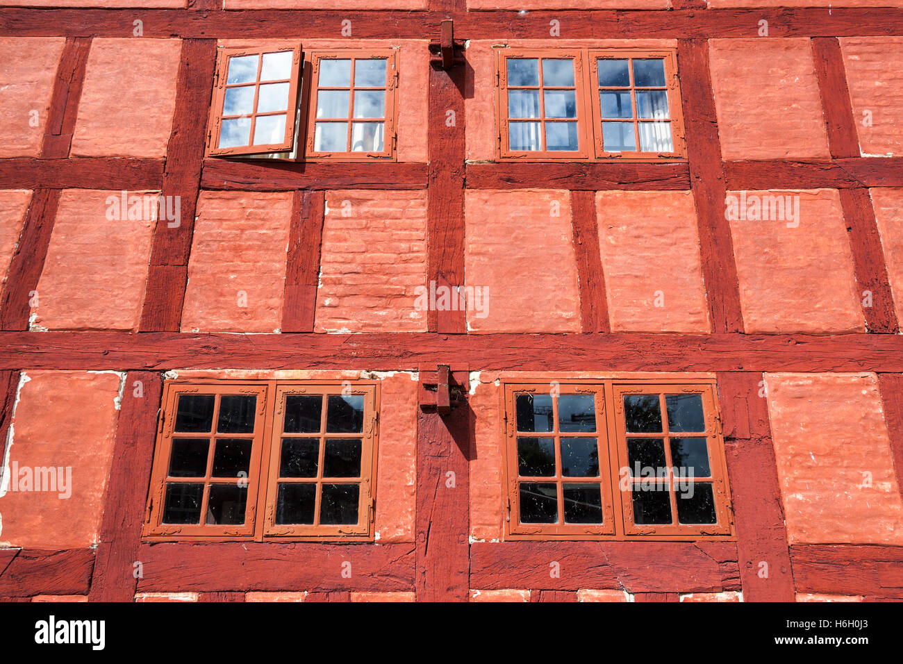 Fassade des Customs House, Den Gamle von Aarhus, Dänemark Stockfoto