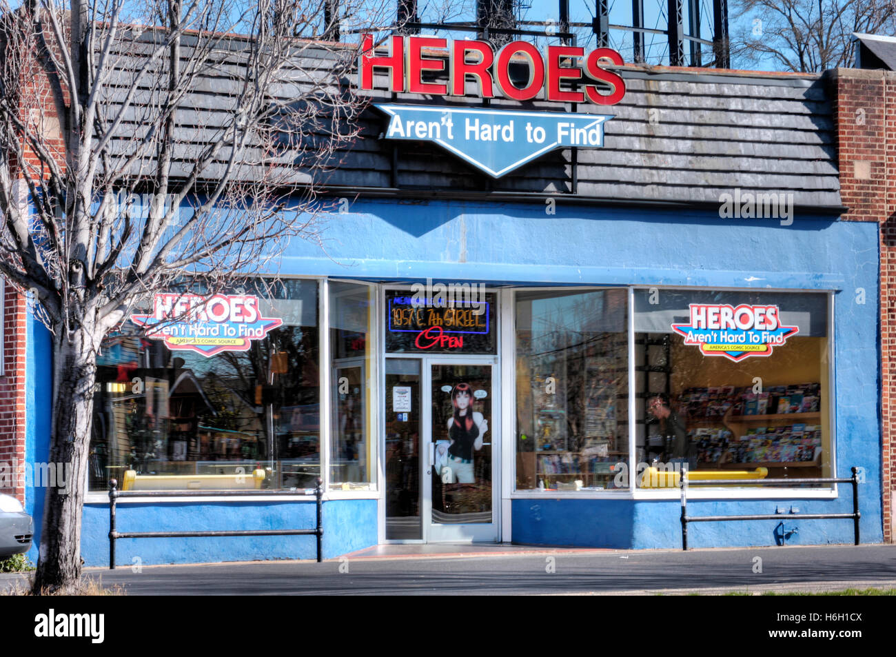 Helden sind nicht schwer zu finden in Charlotte, NC Stockfoto