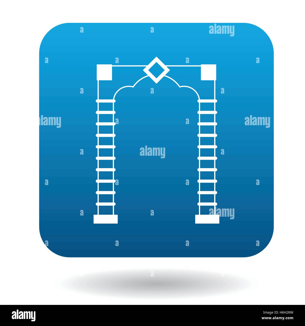 Östlichen Bogen-Symbol, einfachen Stil Stock Vektor
