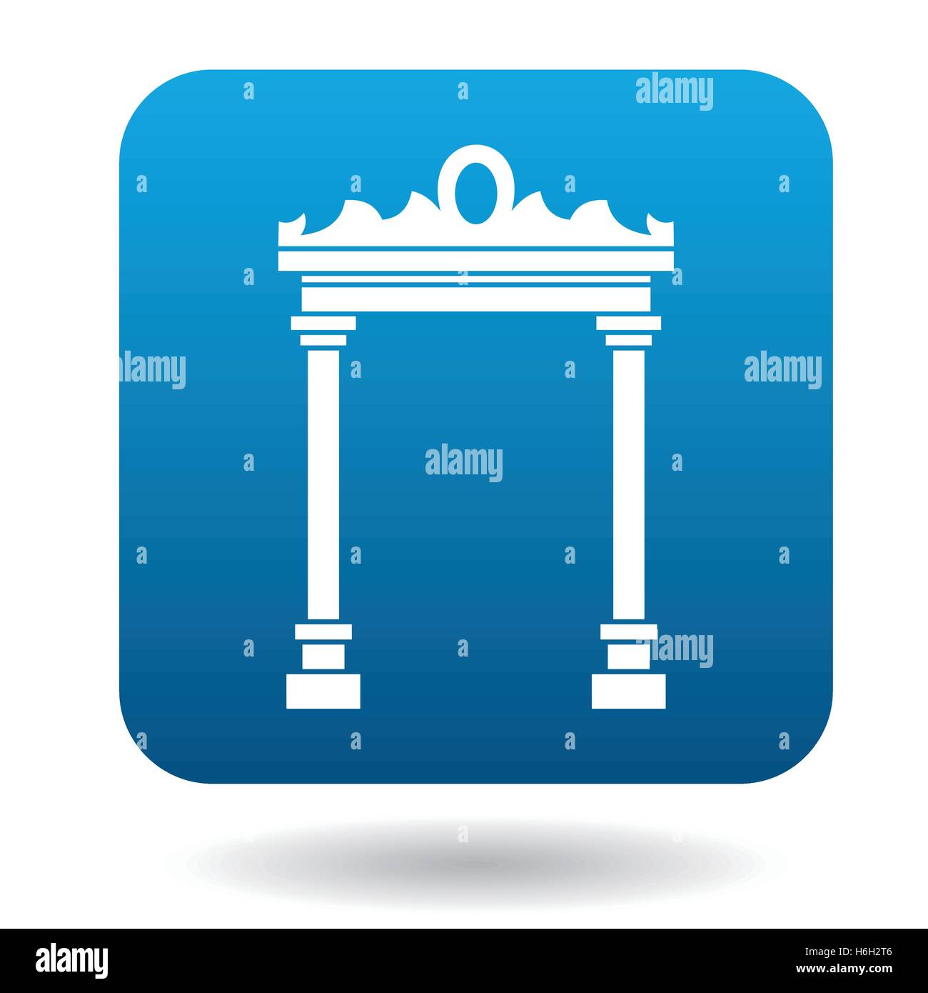 Östlichen Bogen-Symbol, einfachen Stil Stock Vektor