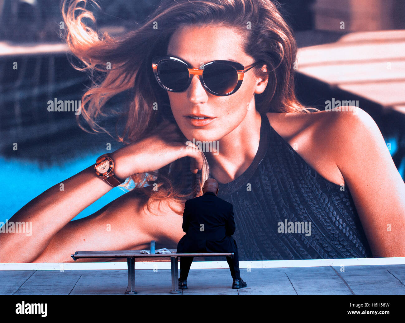 Plakatwand in Beverly Hills, Los Angeles Stockfoto